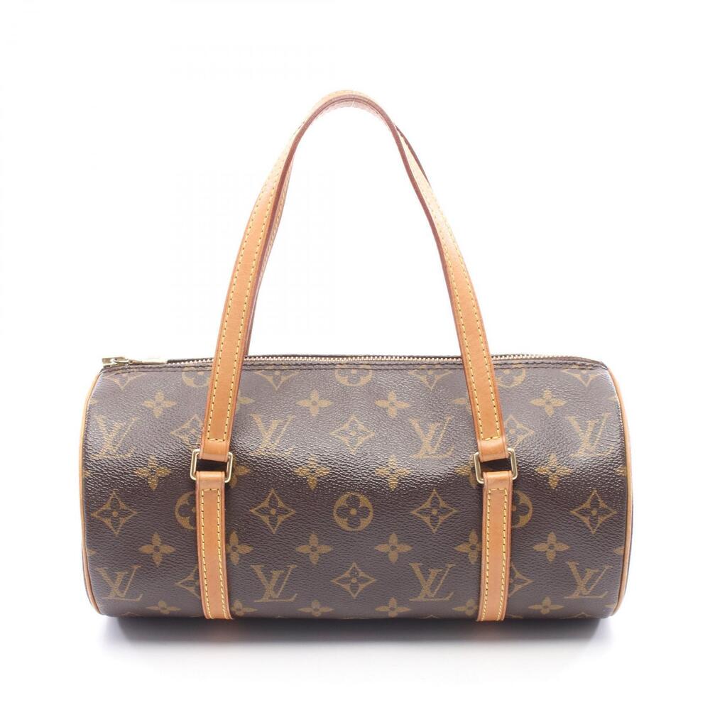 Louis Vuitton Papillon Top Handle Bag Canvas Leather Monogram Brown